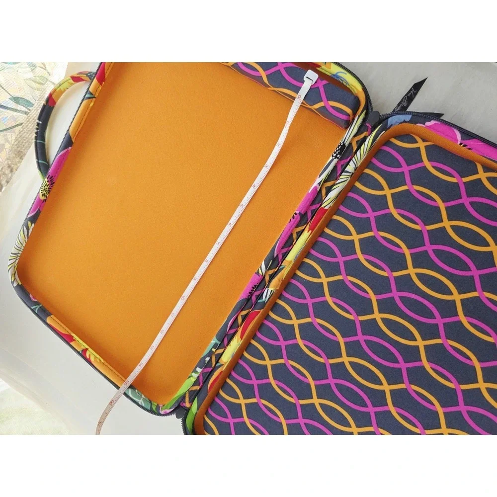 NWT Vera Bradley Large Laptop Bag Portfolio Jazzy Blooms Floral Multi quilted